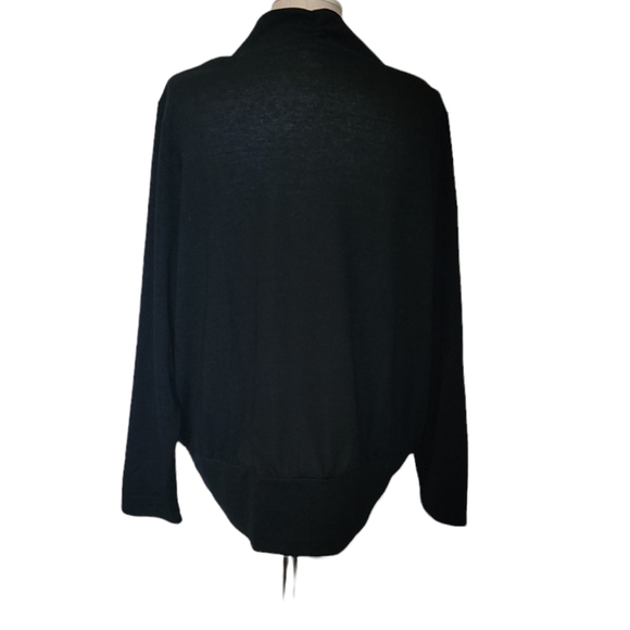 2x plus size cowl neck  open neck black pullover - Picture 3 of 5